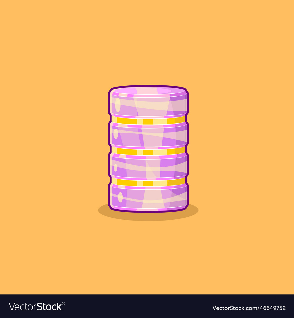 Database in cartoon style vector image Database in cartoon style
