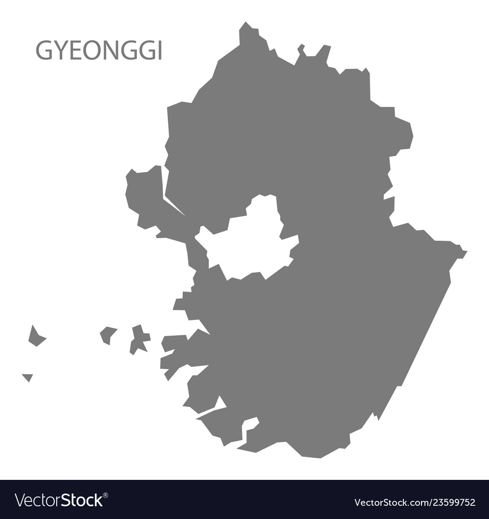 Gyeonggi south korea map grey