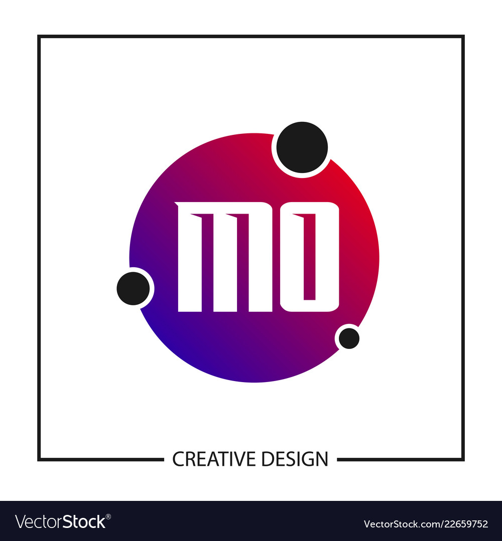 Initial letter mo logo template design