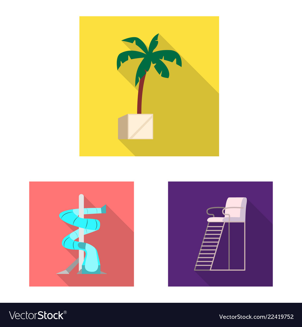 Isolated object of pool and swimming symbol