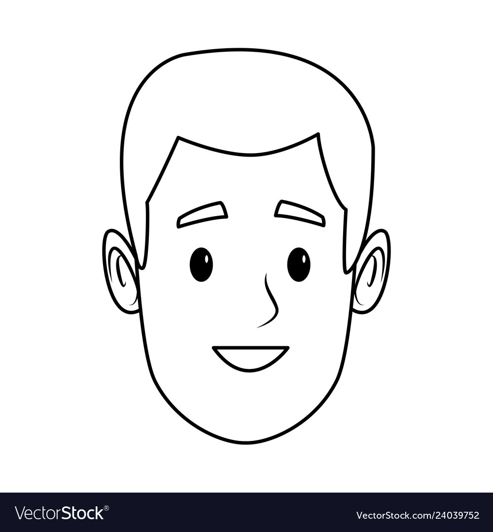 Man face cartoon Royalty Free Vector Image - VectorStock