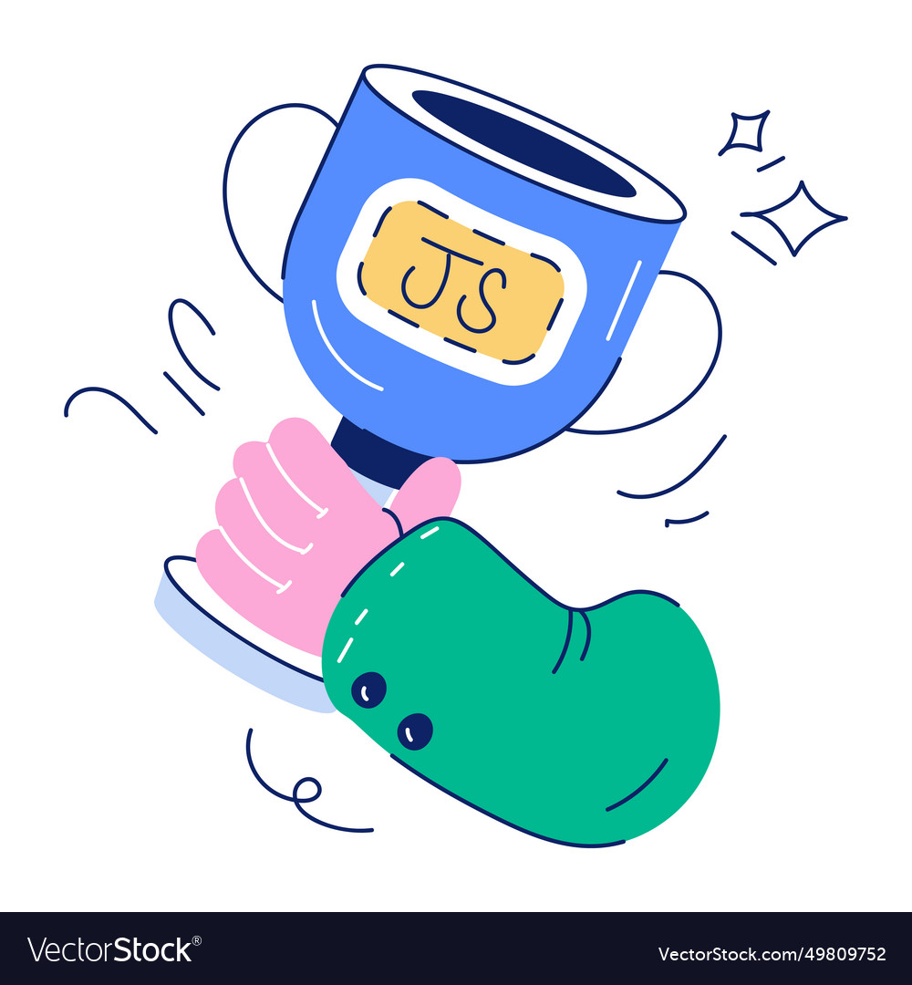 Mini hand drawn of coding award