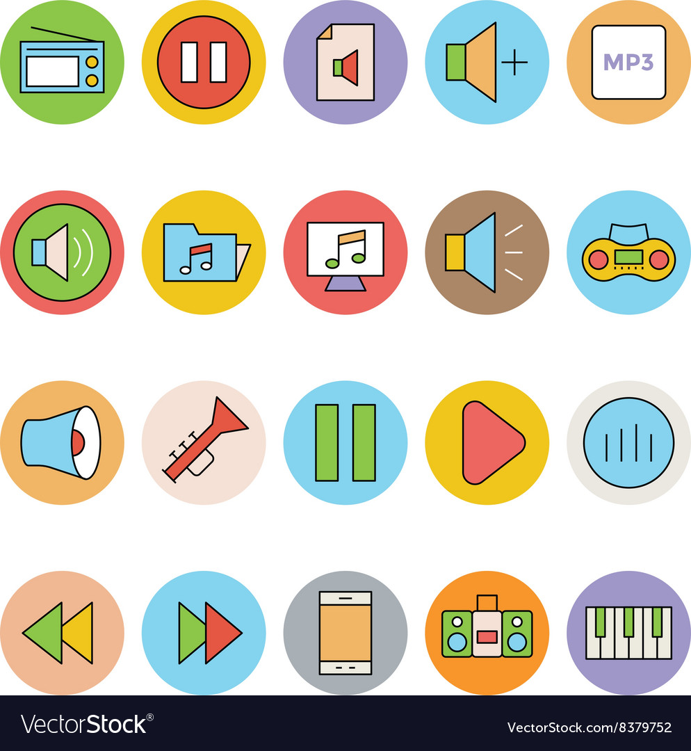 Music colored icons 2