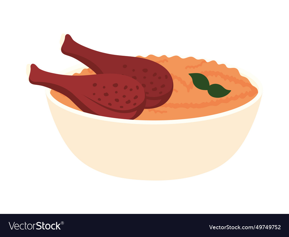 Nigerian Food Jollof Rice Royalty Free Vector Image jollof-rice-receitas-globais