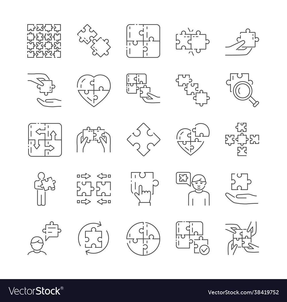 Puzzle Icon Set - Problem Solving