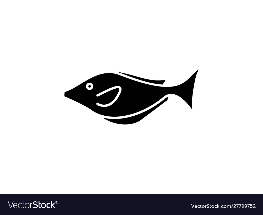 Simple fish icon symbol template concept