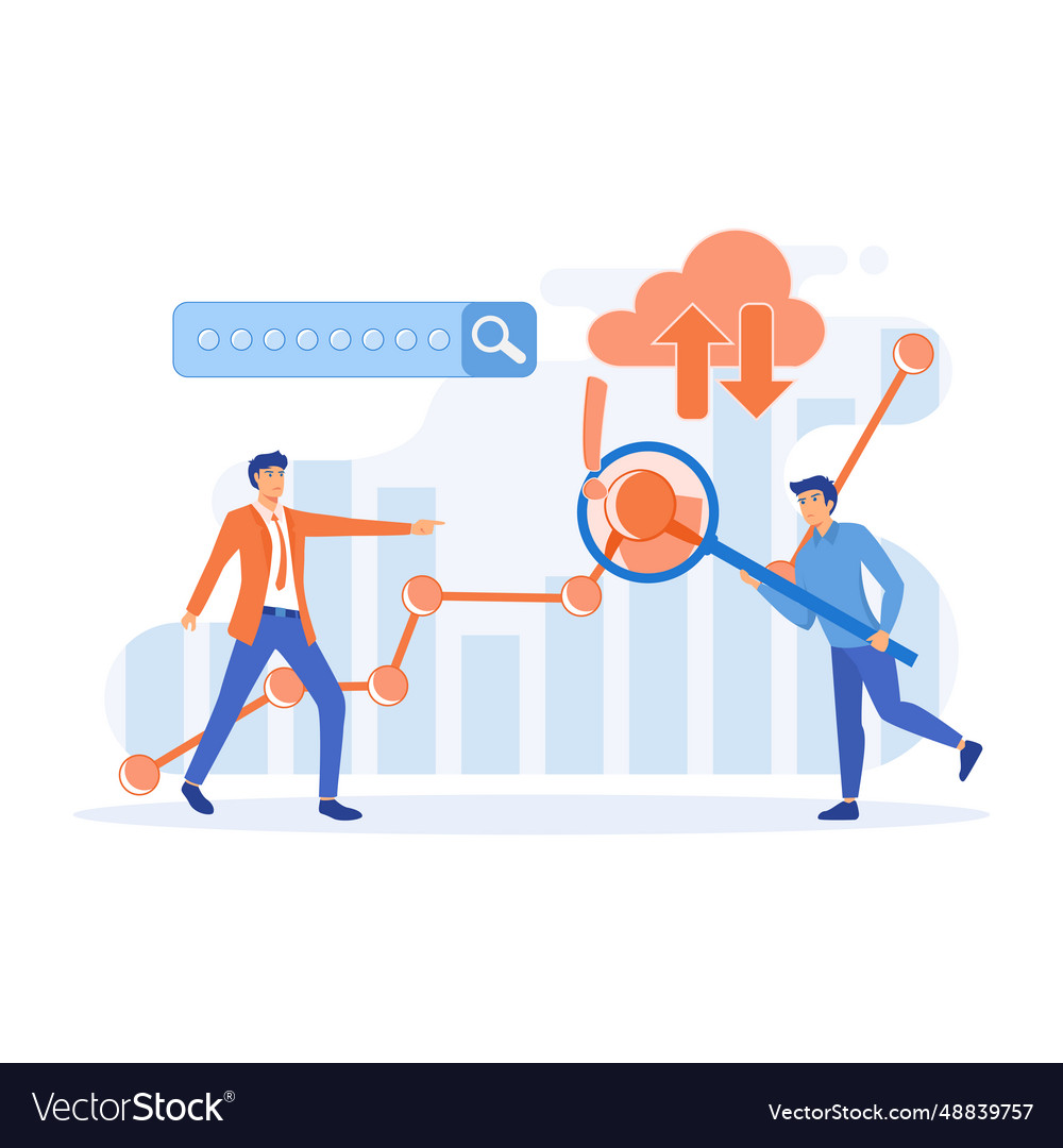 Big data and cloud computing business characters