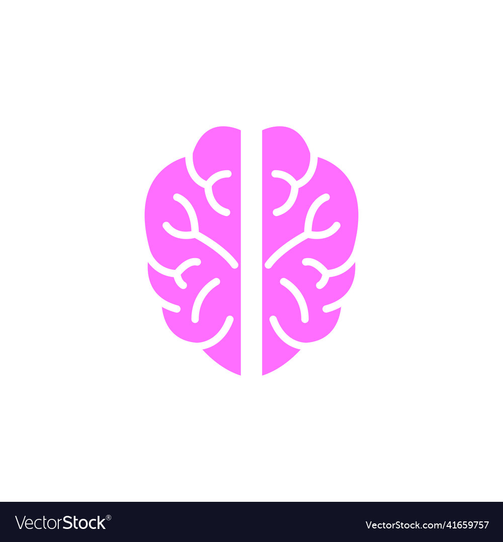 Brain icon design template isolated