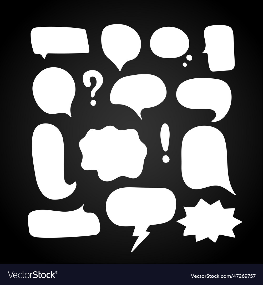 Empty speech bubble design collection