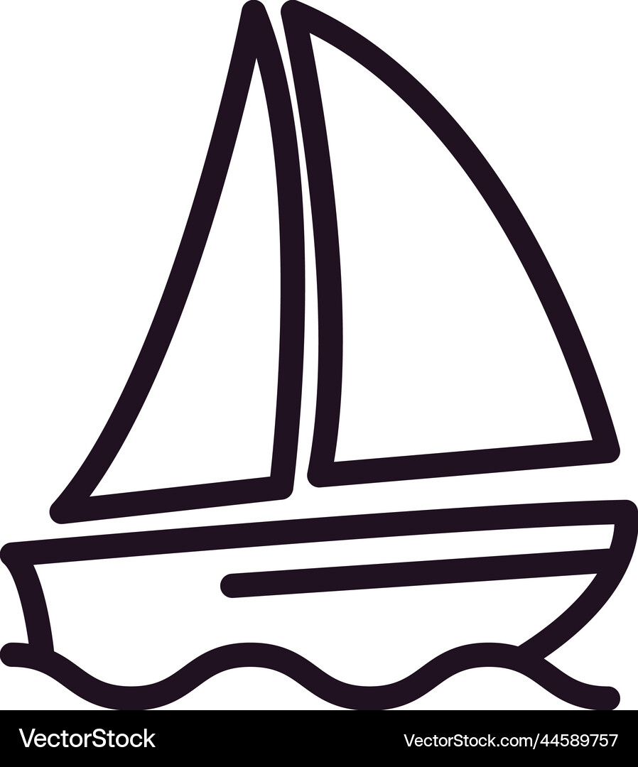 Flat bold boat icon Royalty Free Vector Image - VectorStock
