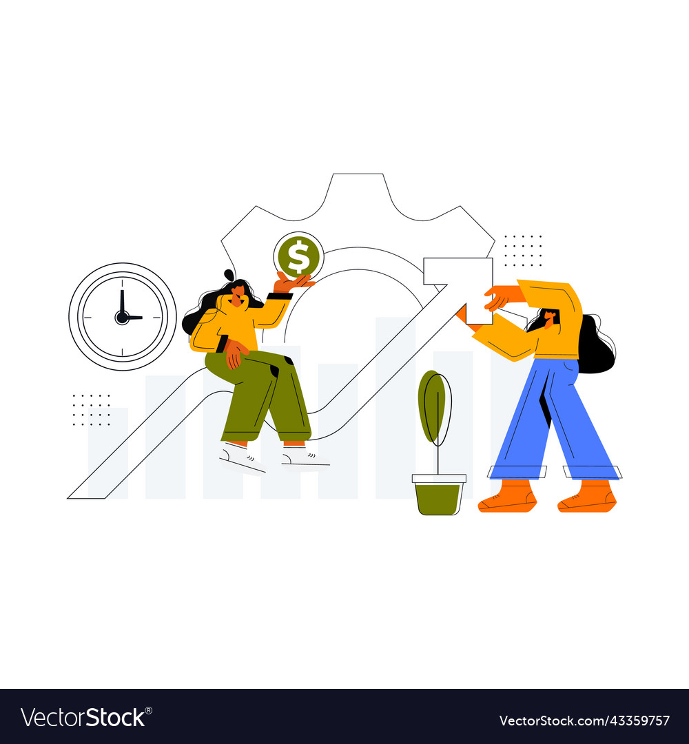 Flat design statistical and data analysis vector image Flat design statistical and data analysis