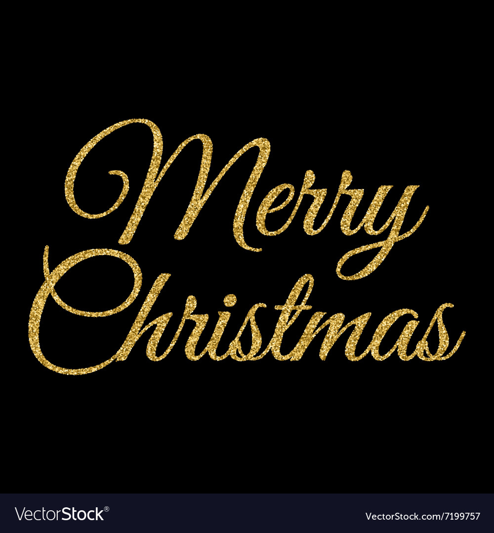 Gold merry christmas Royalty Free Vector Image