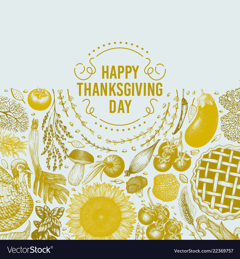 happy thanksgiving day design template royalty free vector