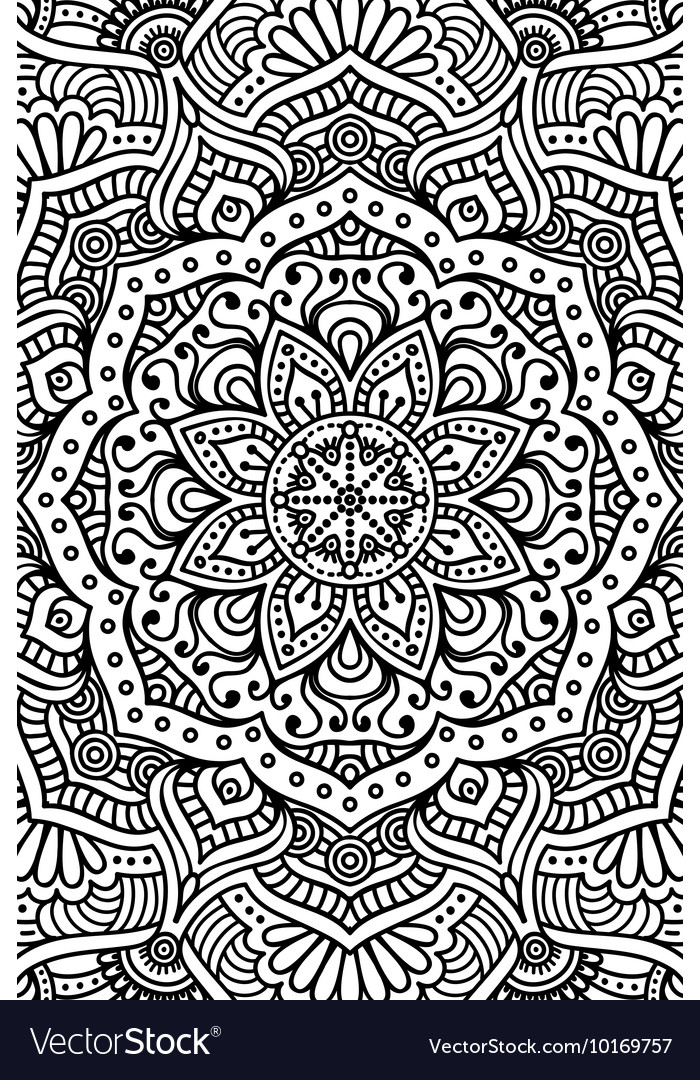 Indian mandala background Royalty Free Vector Image