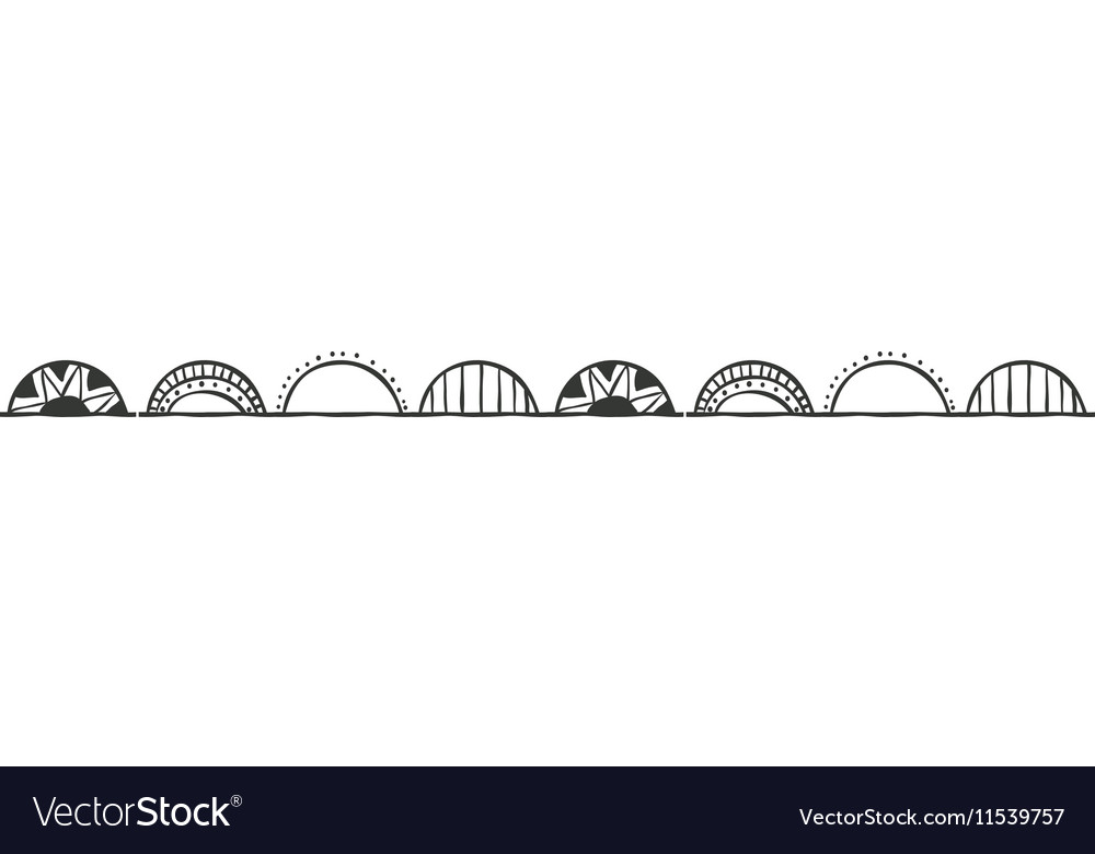 Isolated boho line design