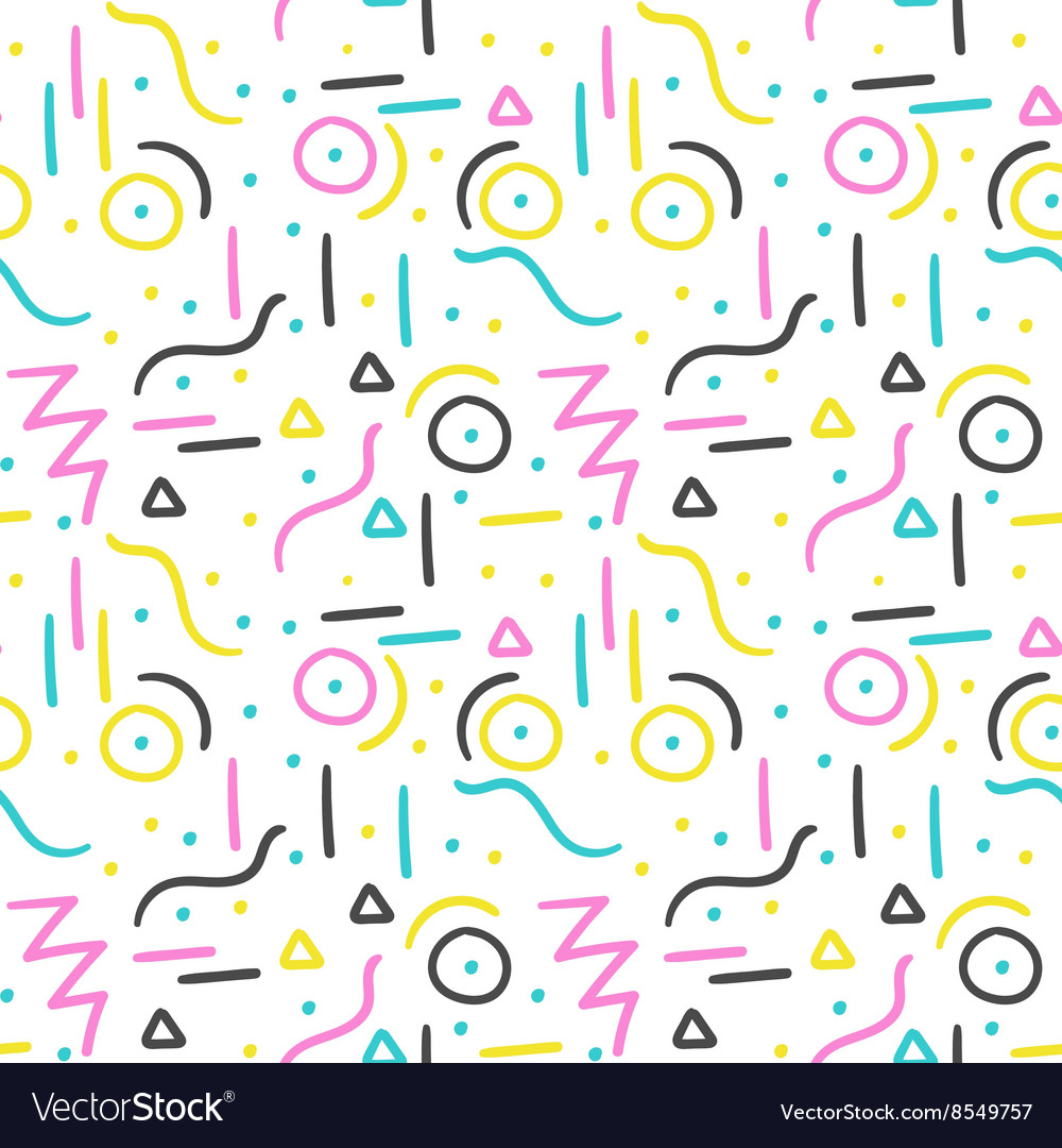 Memphis pattern design seamless print