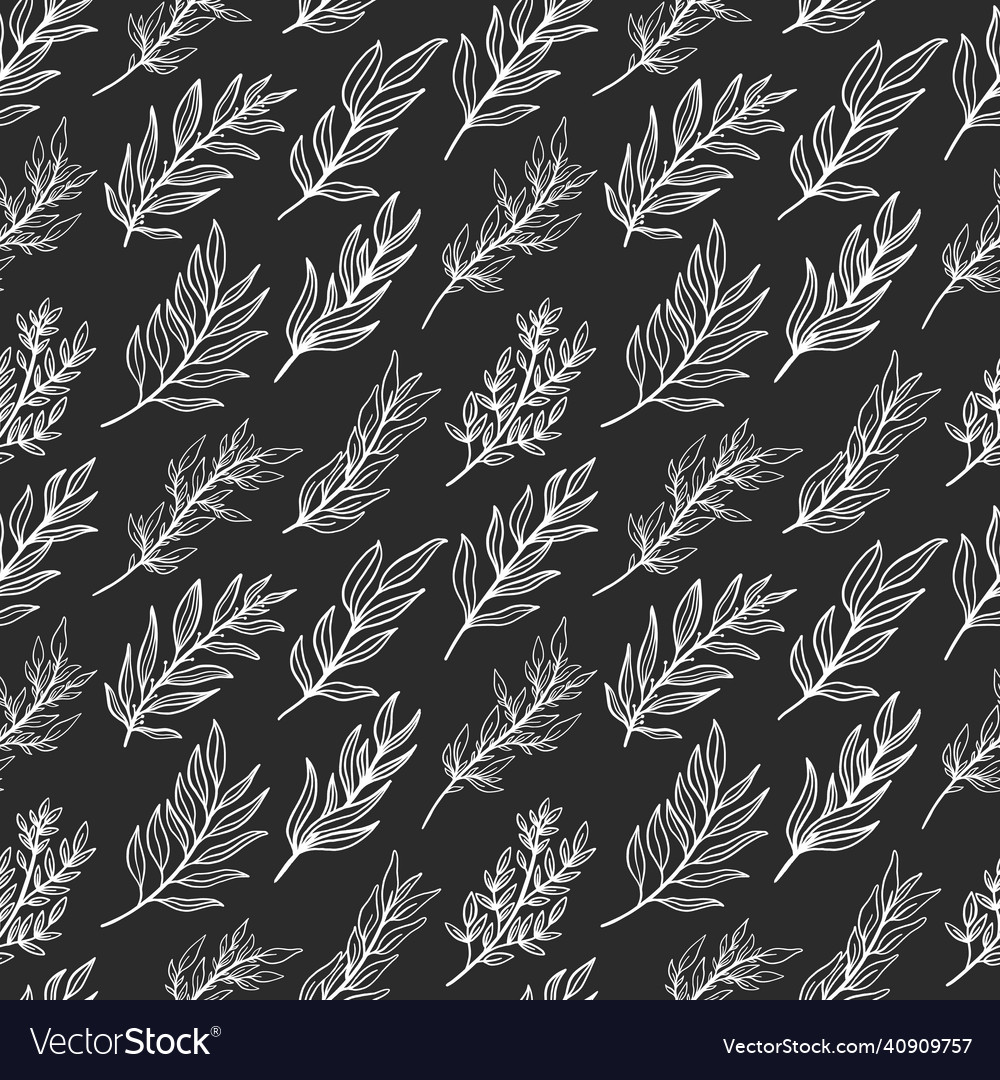 Rustic Branch Pattern - Delicate Leaves