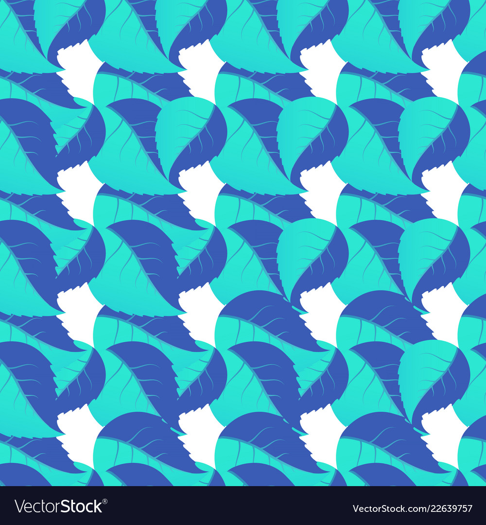 Seamless pattern of leaves arranged randomly vector image Seamless pattern of leaves arranged randomly