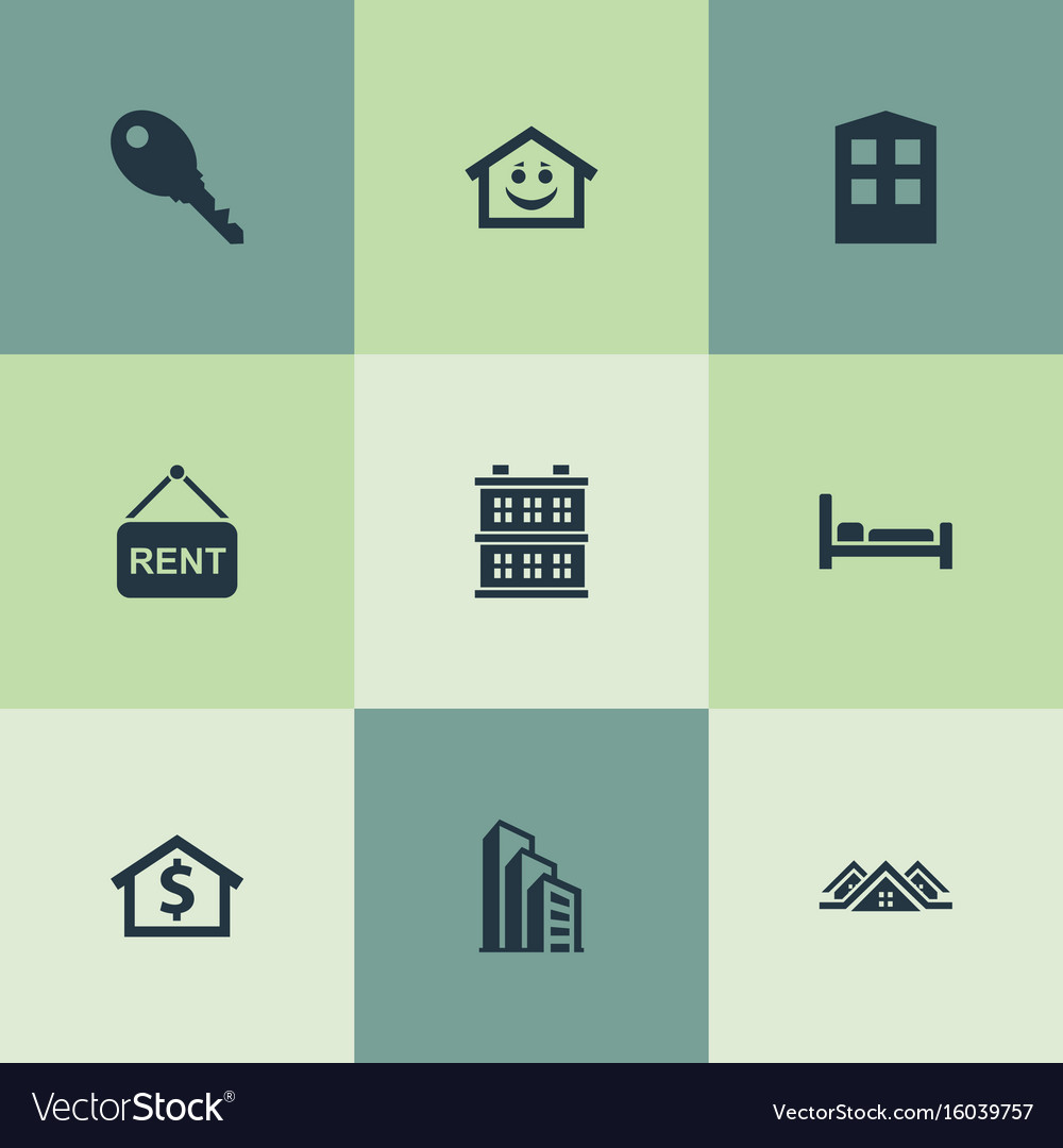 Set of simple real icons
