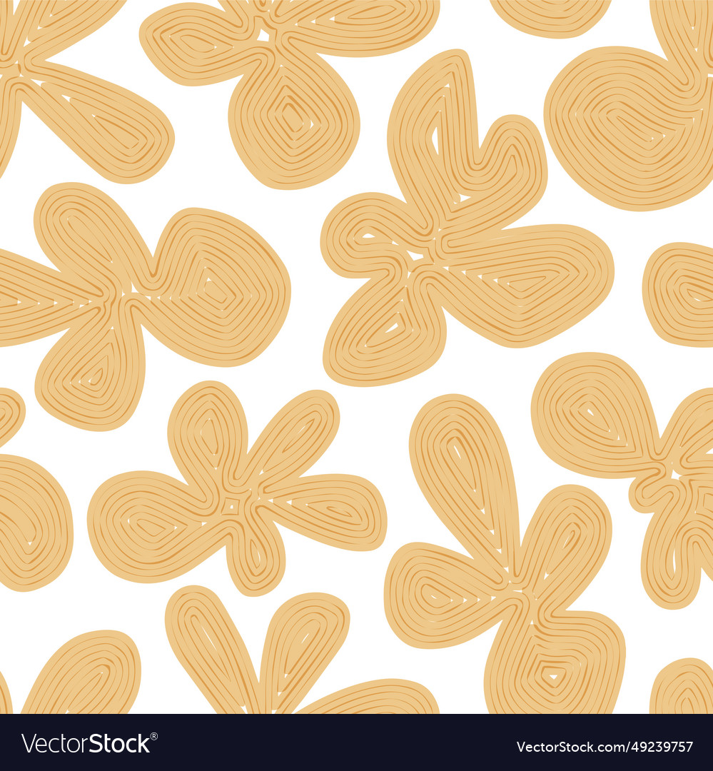 Simple abstract flower seamless pattern vector image Simple abstract flower seamless pattern