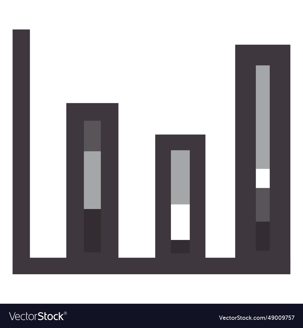 Stacked column graph tool vector image Stacked column graph tool