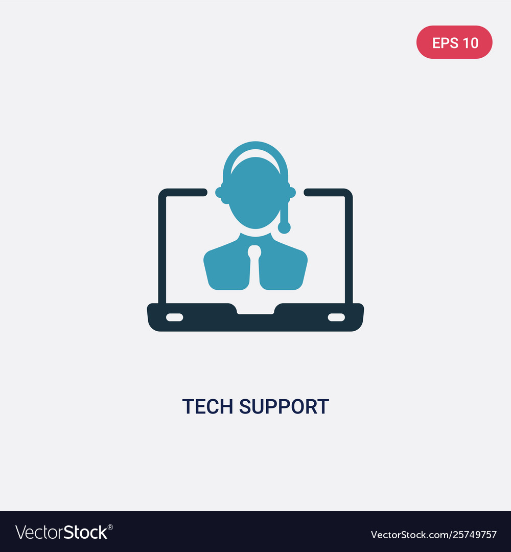 Two color tech support icon from web hosting
