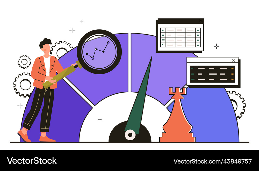 Website benchmarking concept Royalty Free Vector Image
