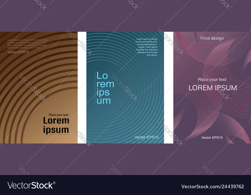 A set of posters with gradient circles
