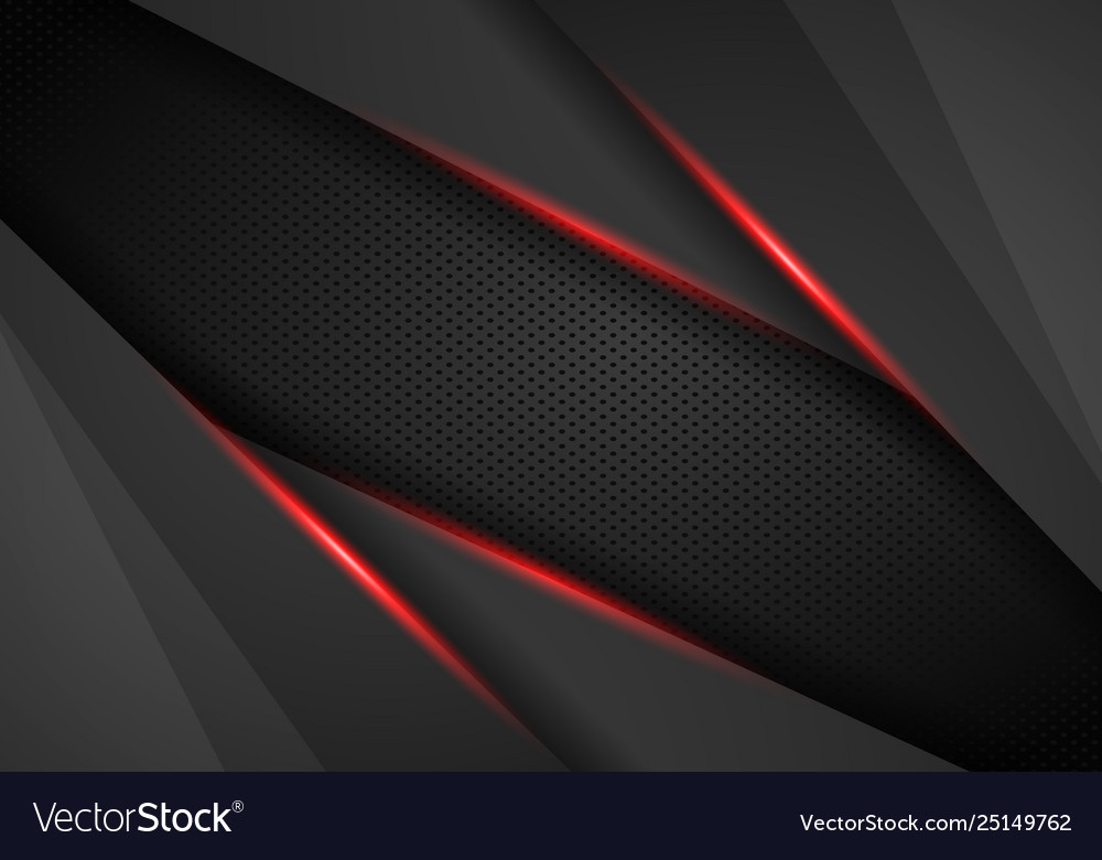 Abstract metallic red black frame layout modern Vector Image Abstract metallic red black frame layout modern