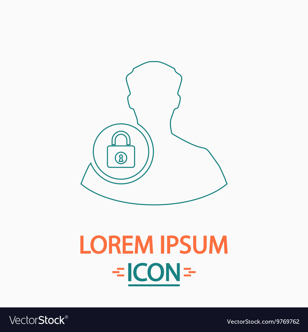 Authenticate computer symbol Royalty Free Vector Image