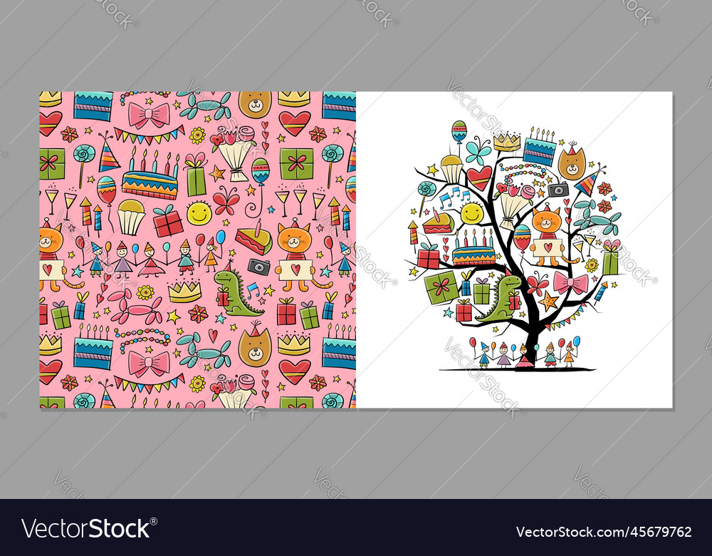 Birthday card design greeting template Royalty Free Vector Birthday card design greeting template Royalty Free Vector
