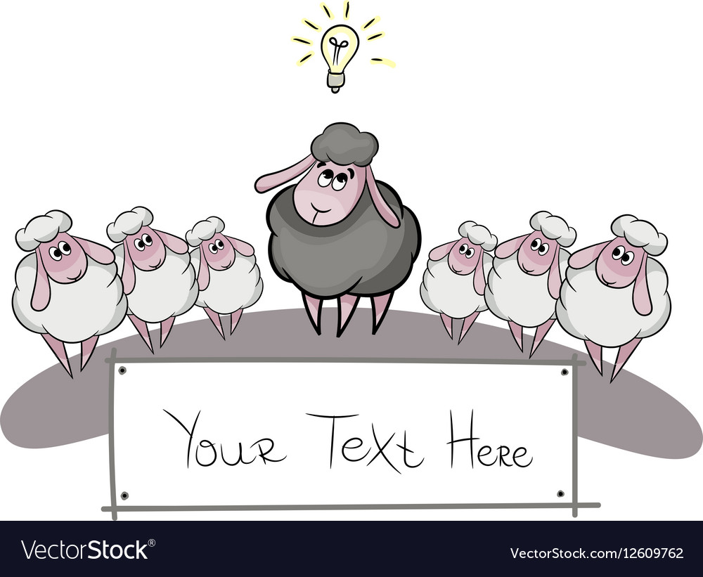 black-sheep-in-the-family-royalty-free-vector-image