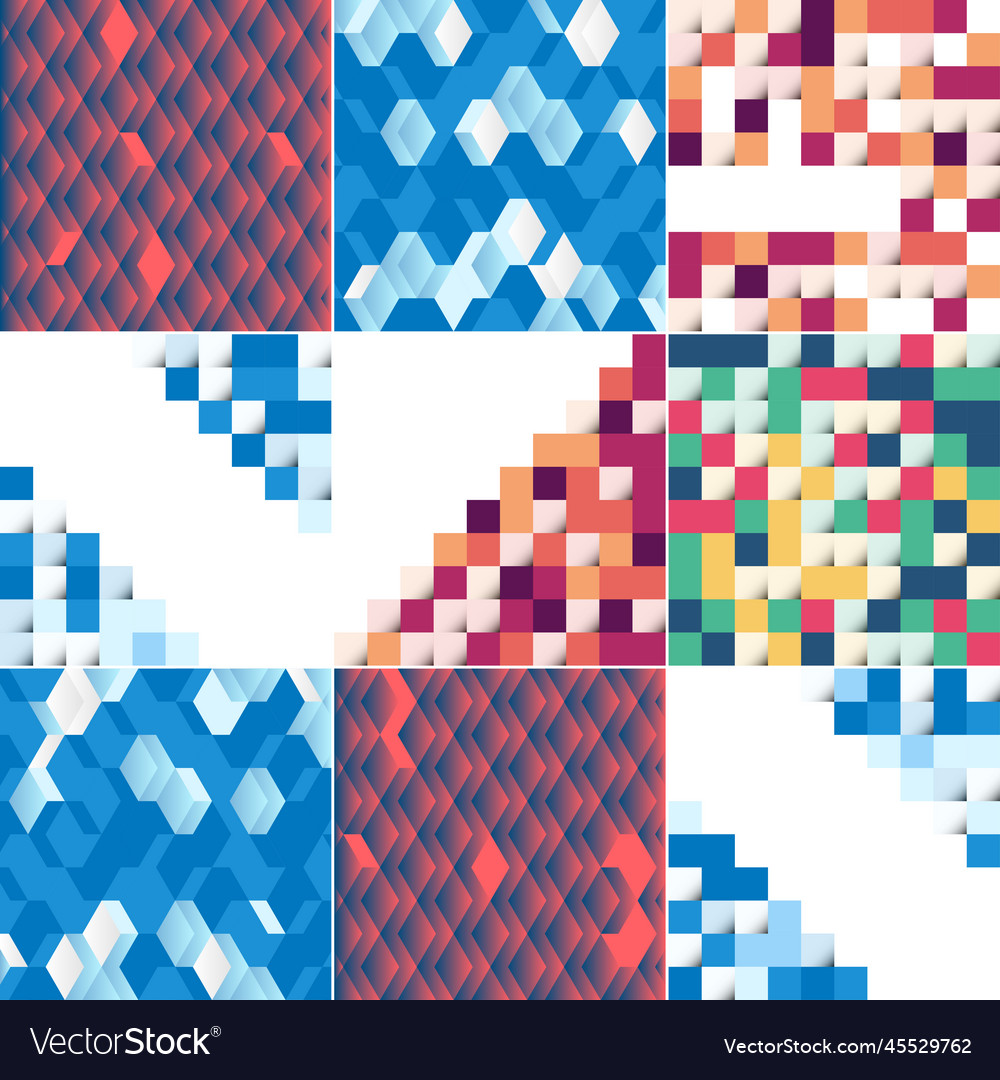 Blue mosaic pattern with a color gradient