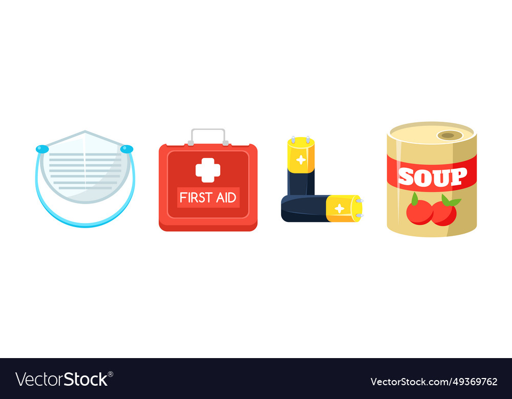 Camping emergency simple object and items