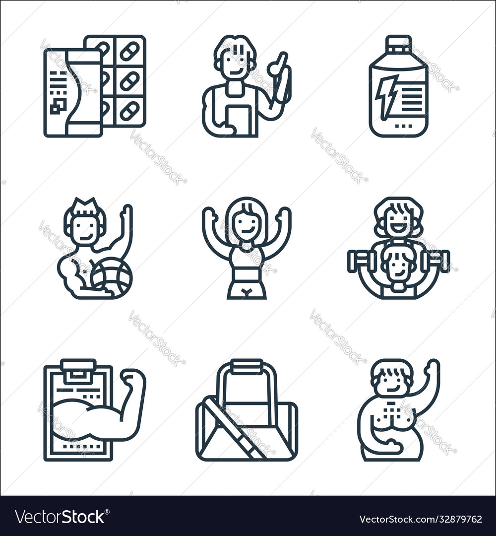 Fitness & Wellness Line Icons