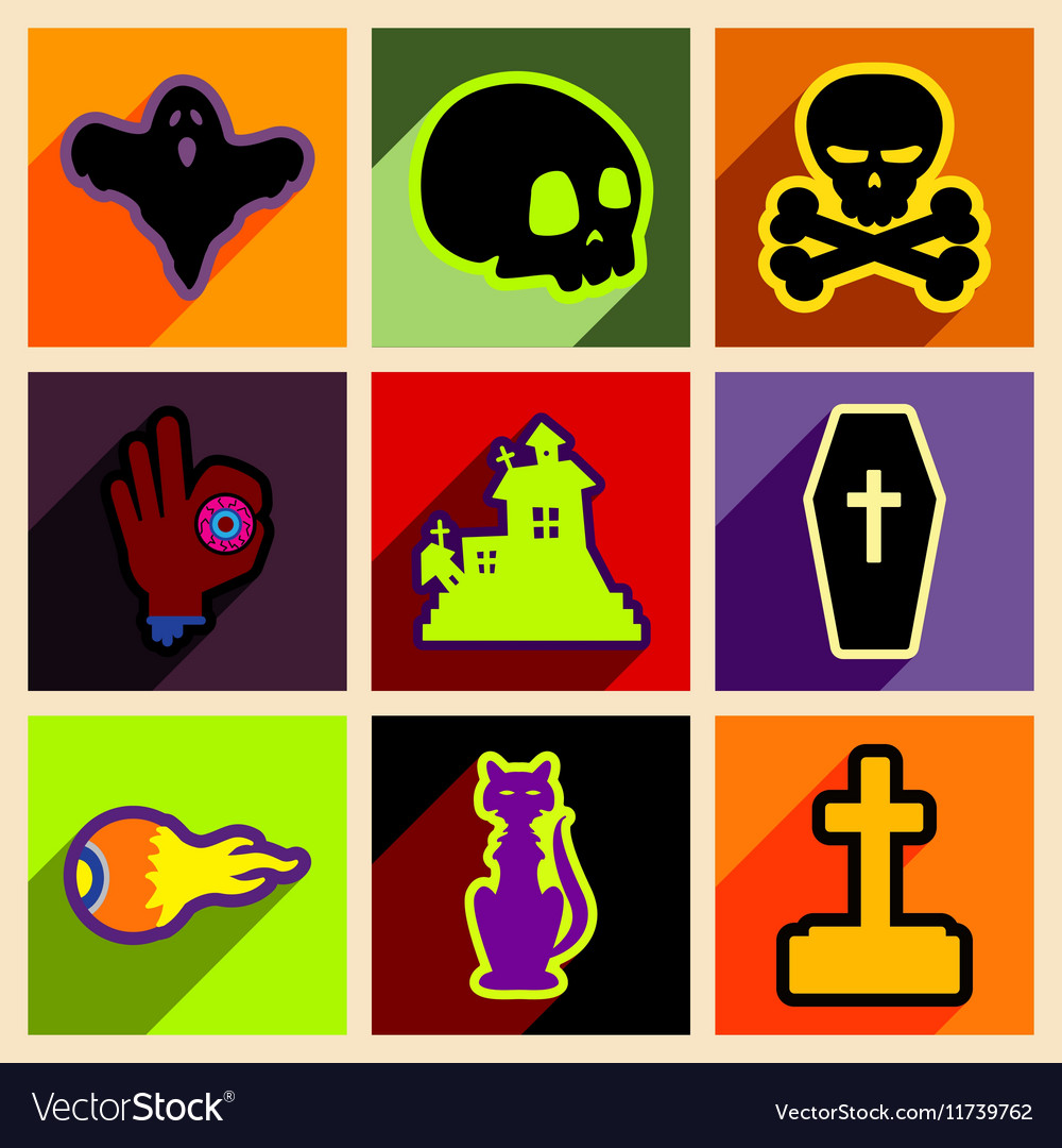 Flat with shadow concept and mobile application