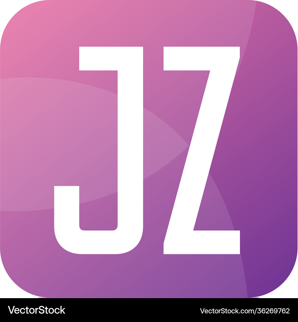 Jz letter logo design with simple style Royalty Free Vector