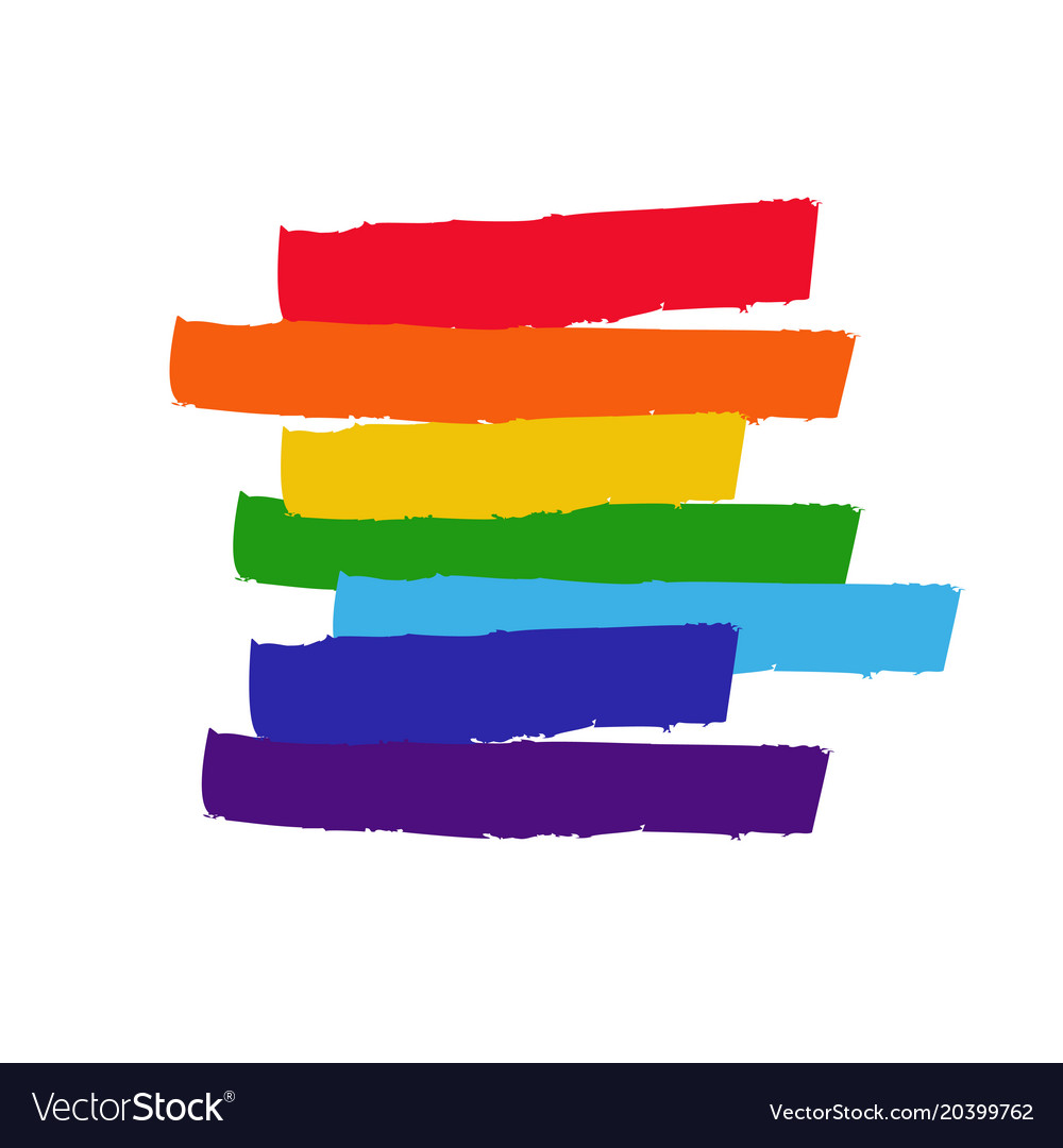 Lgbt Concept With Rainbow Flag Royalty Free Vector Image