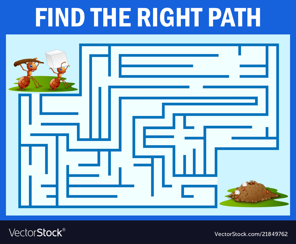 Maze game find a ant s way to nest