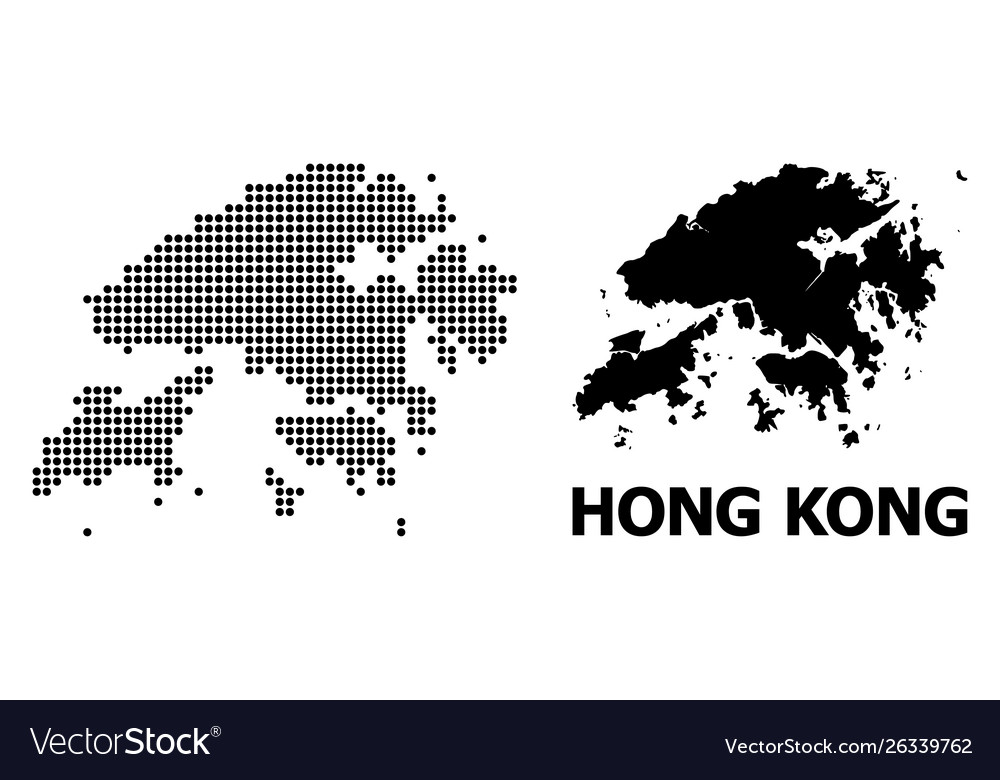 Pixelated pattern map hong kong Vector Image Pixelated pattern map hong kong