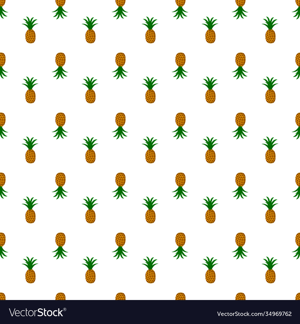 Seamless pattern with pineapple