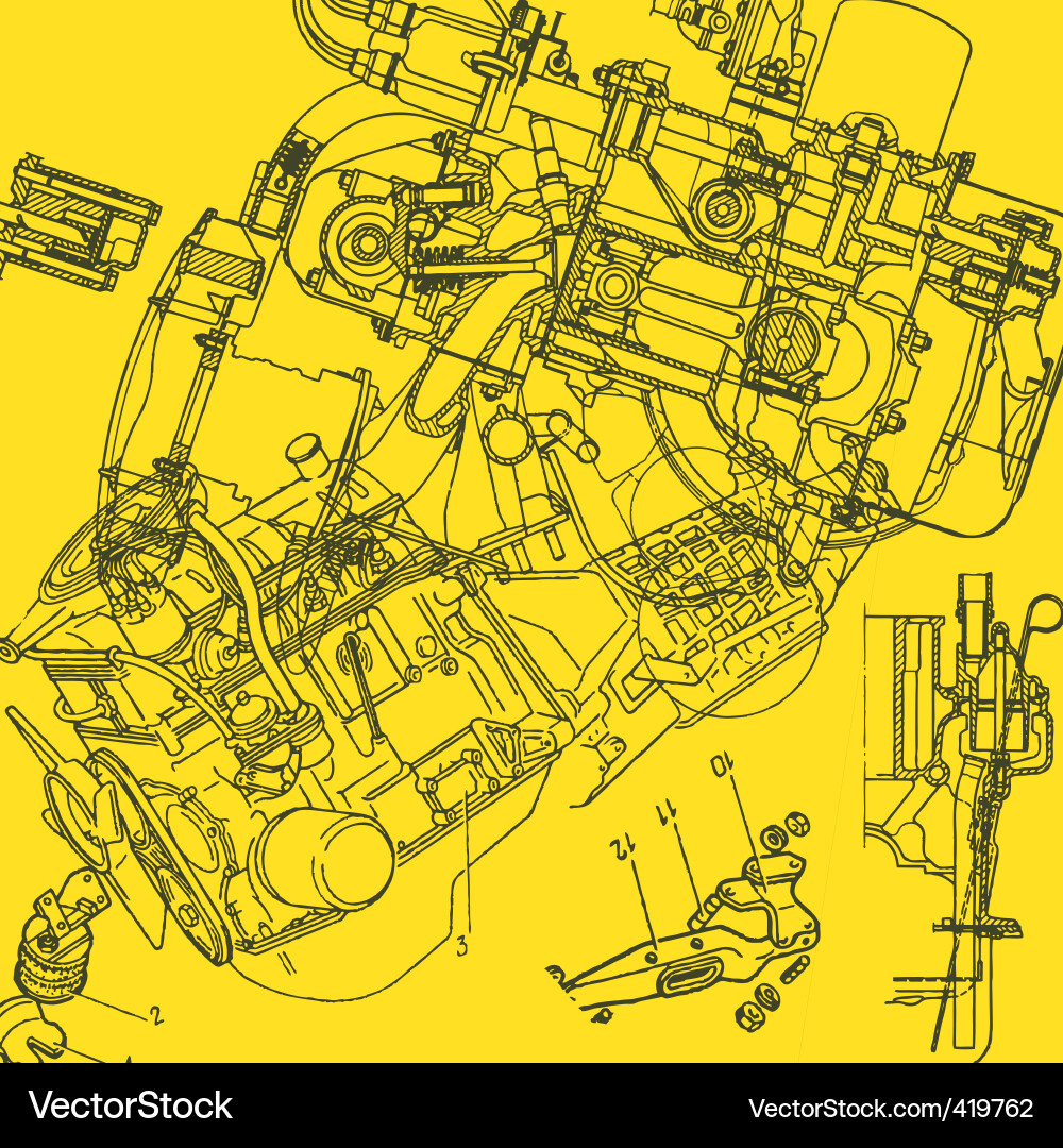 Technical drawing background Royalty Free Vector Image