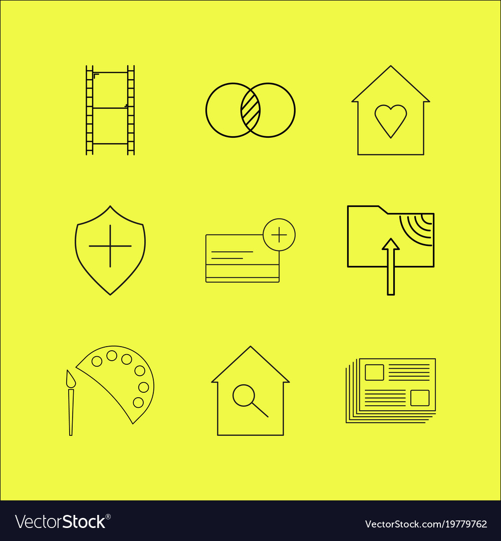 Web linear icon set simple outline icons
