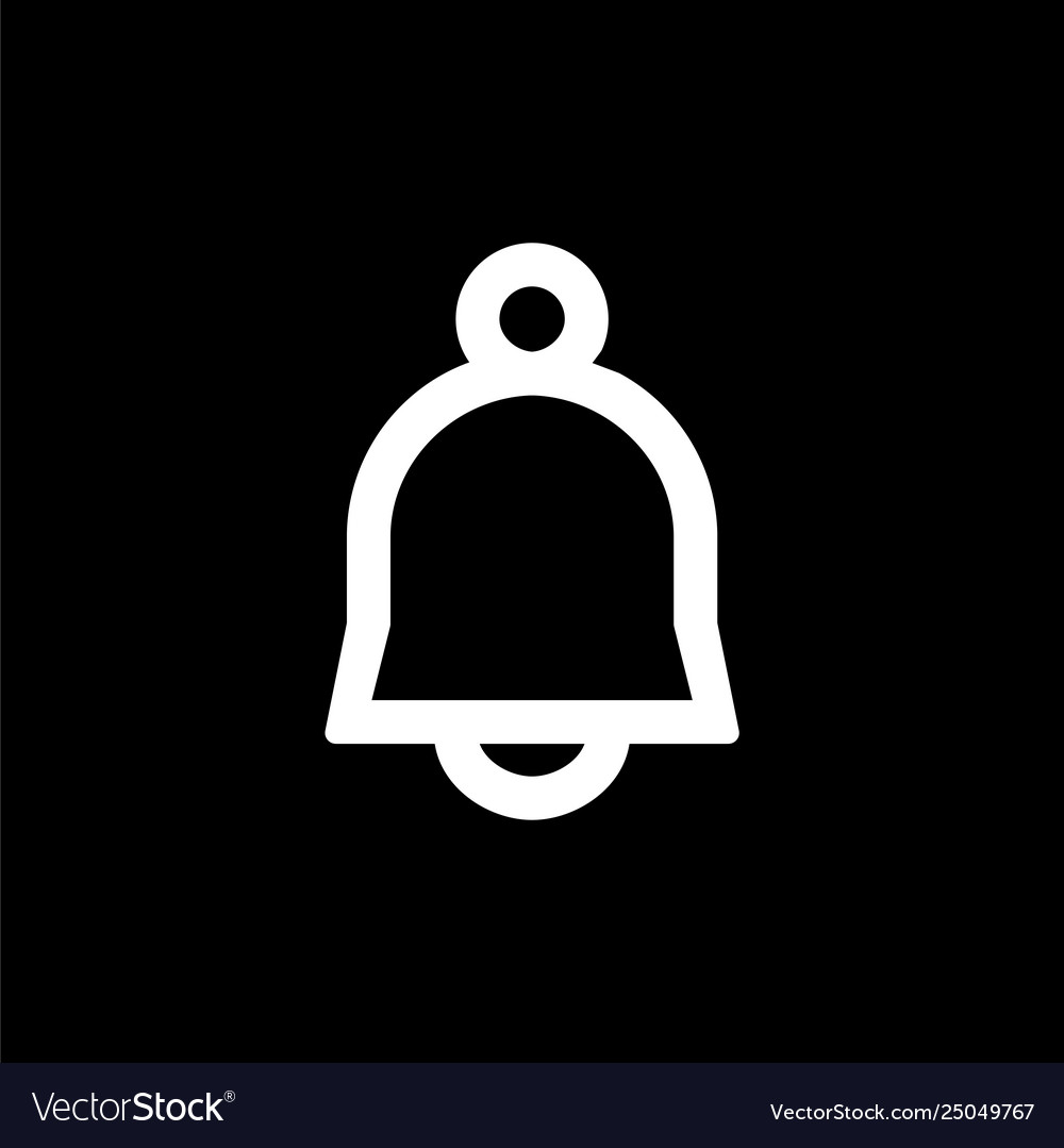 Bell icon for simple flat style ui design