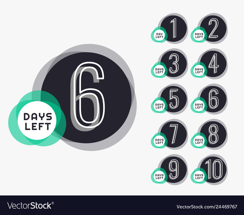 Bumber of days left countdown timer banner