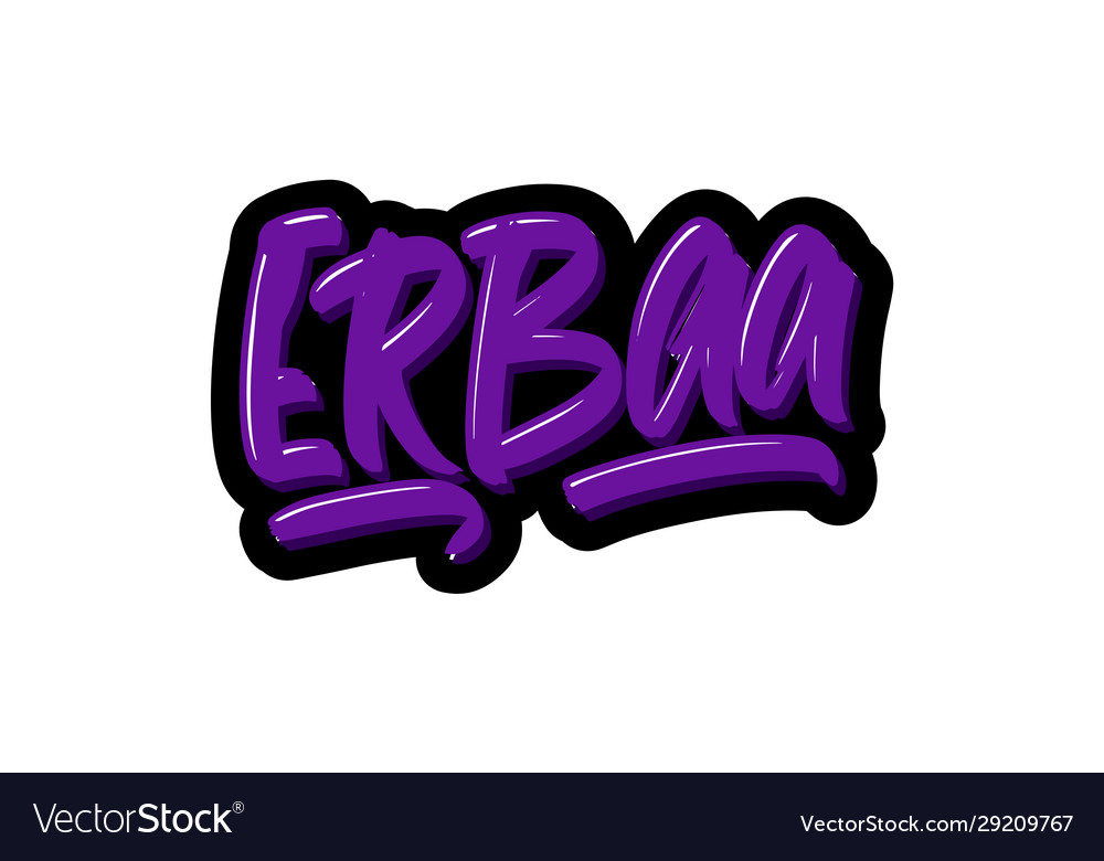 Erbaa hand drawn modern brush lettering