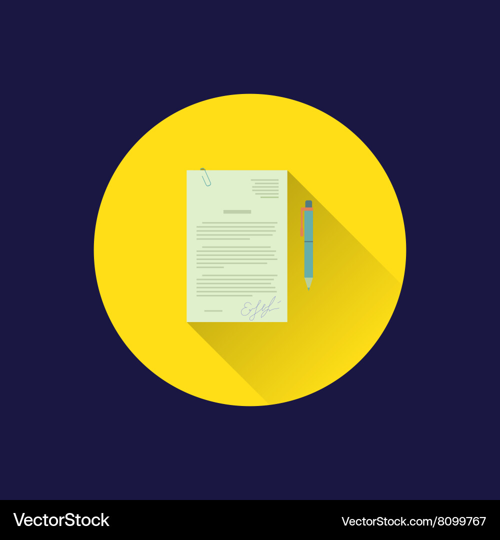 Flat document icon Royalty Free Vector Image - VectorStock