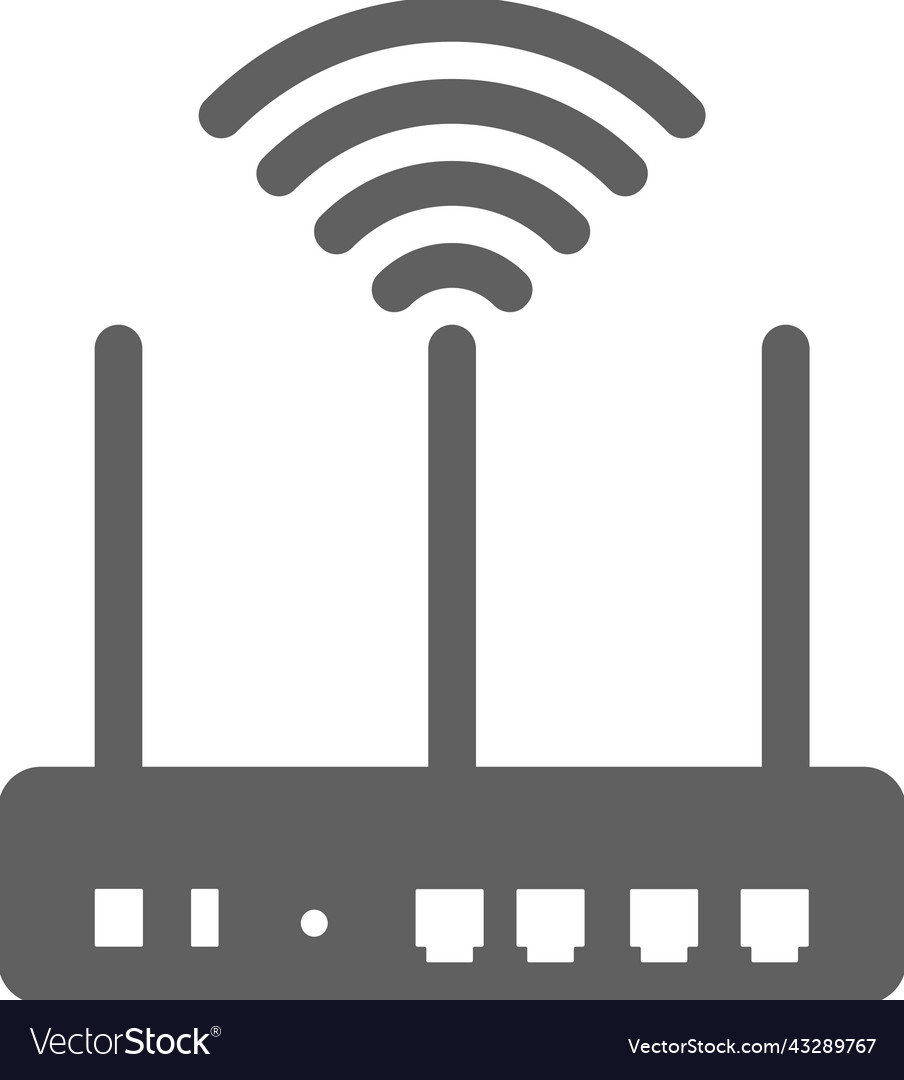 Internet router wifi wireless icon gray graphics