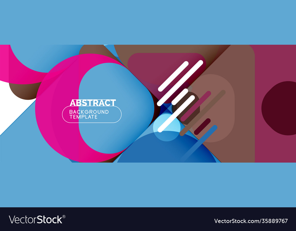 Modern geometric round shapes and dynamic lines vector image Modern geometric round shapes and dynamic lines