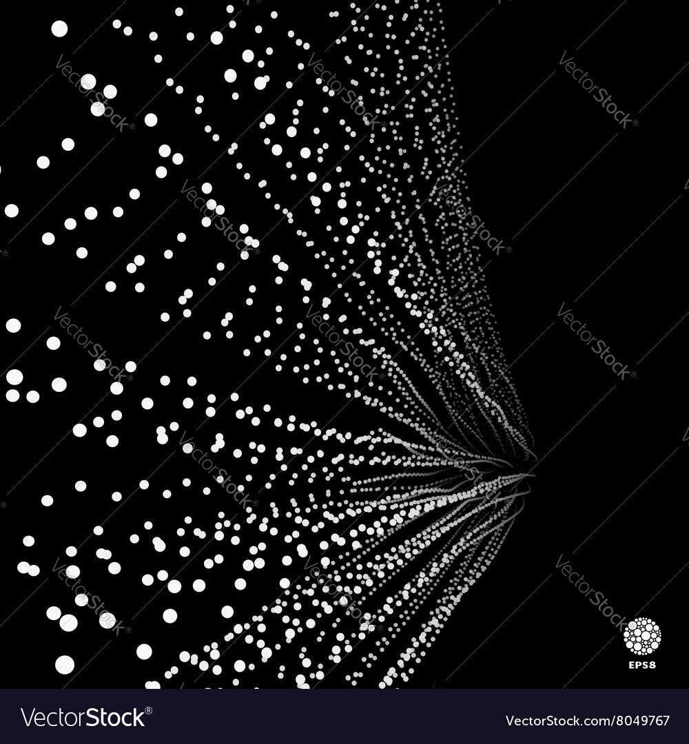 Point flow design template abstract